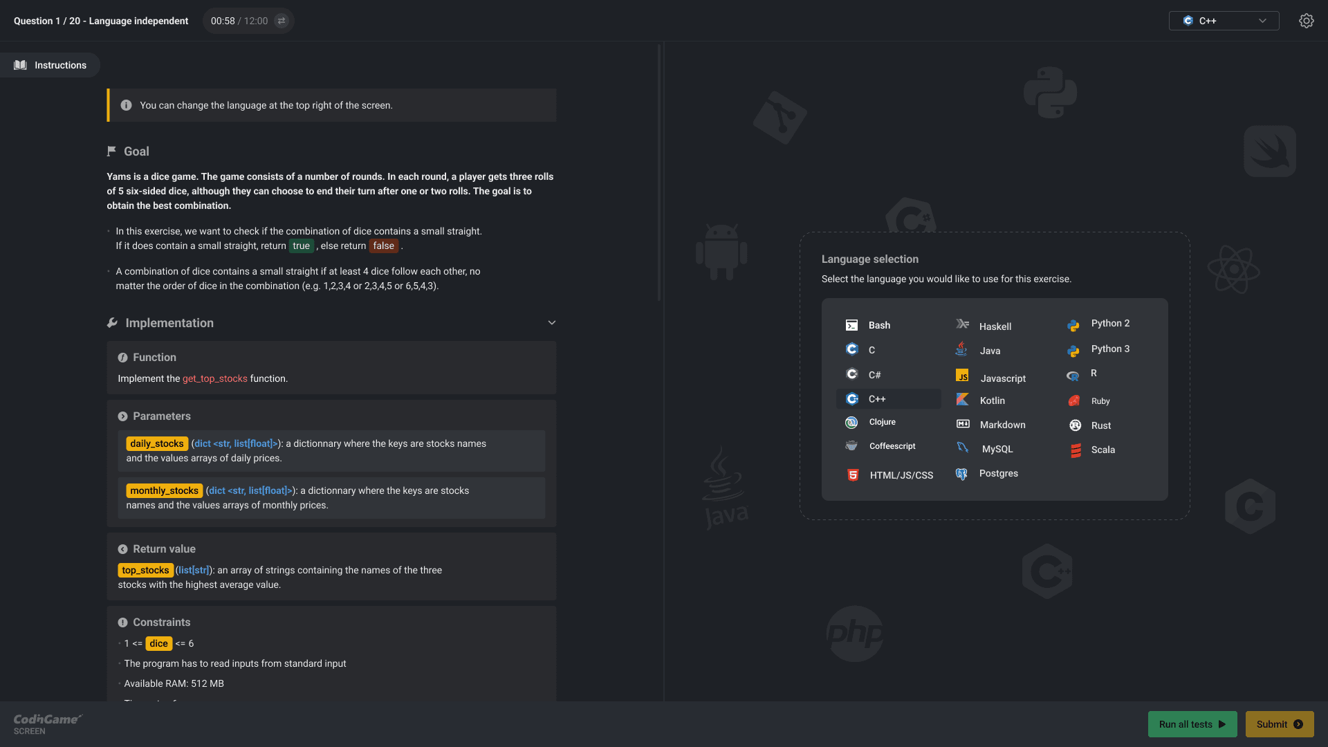 Candidate IDE