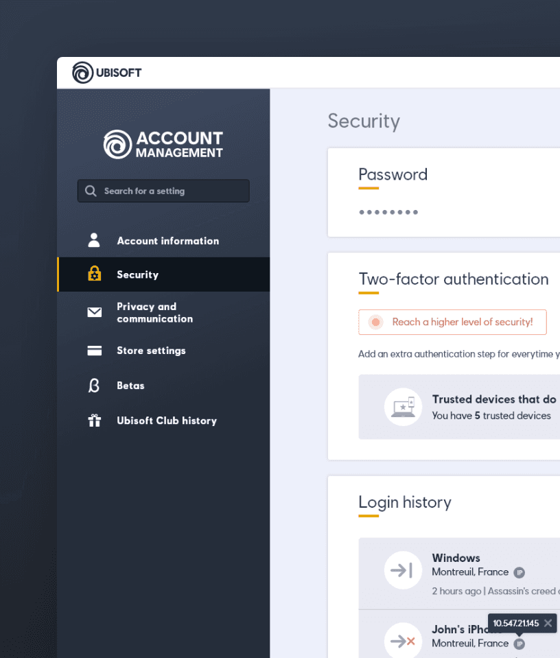 See Ubisoft Account project
