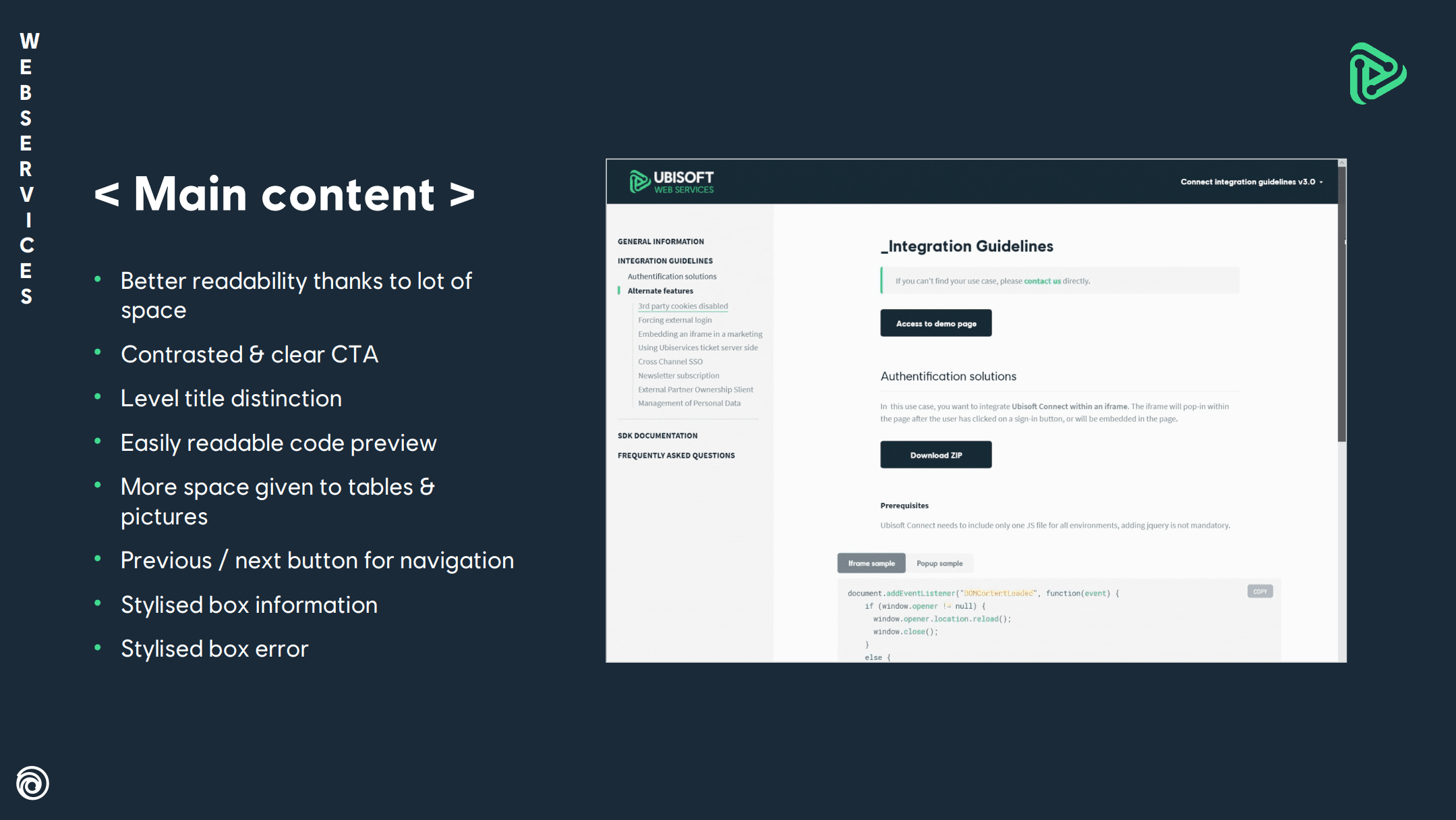 Ubisoft documentation main content