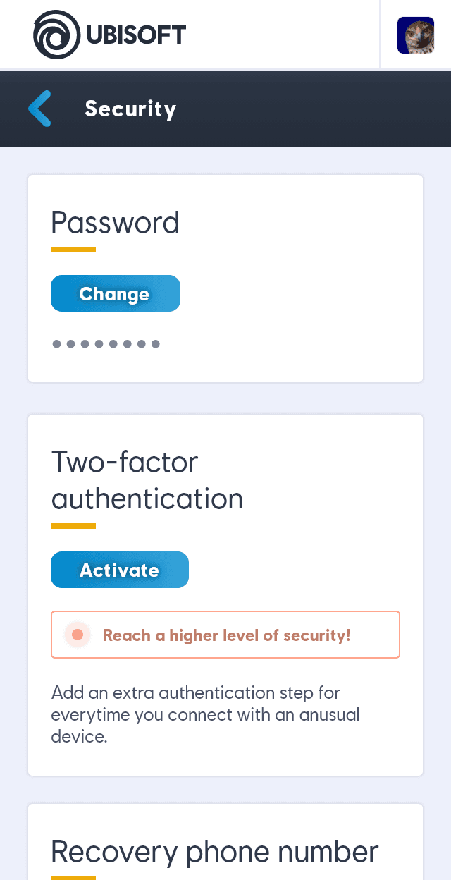 Account phone device security