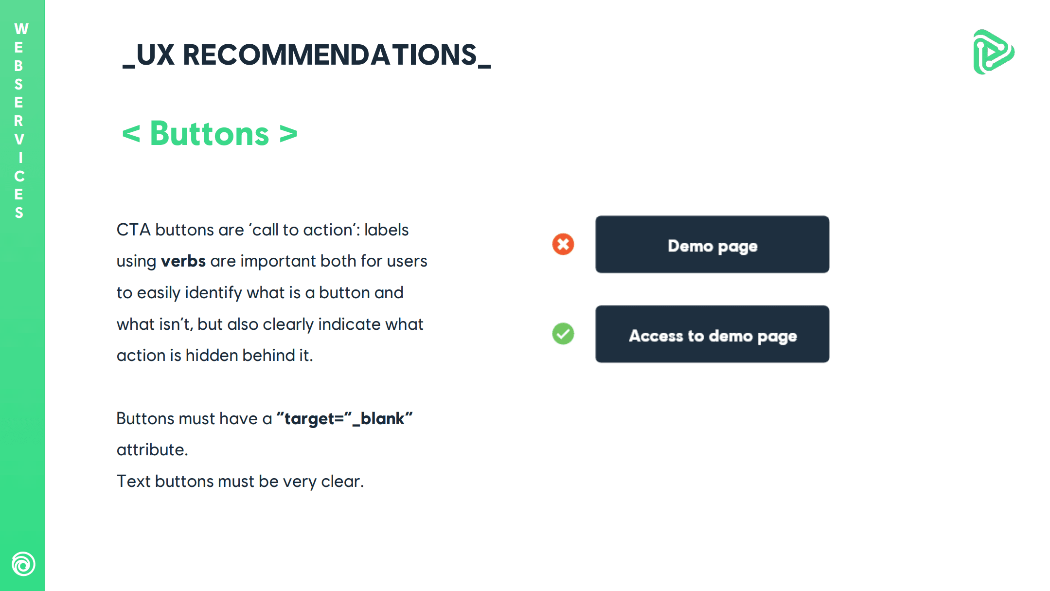 Ubisoft documentation buttons