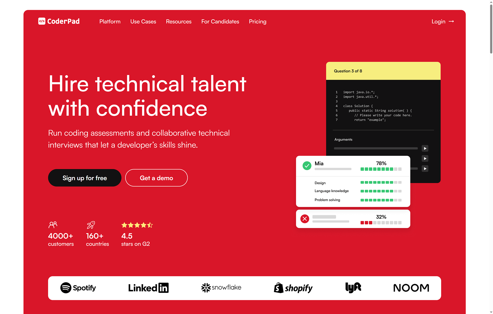 CoderPad landing