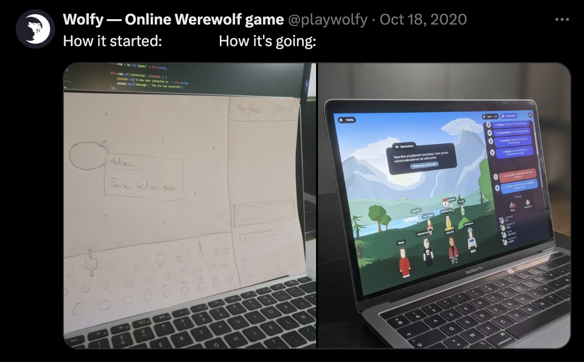 Draw to real on Wolfy